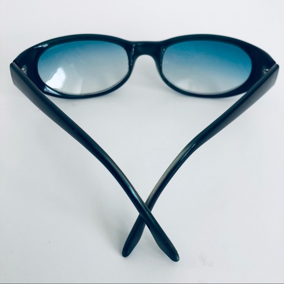 Anne Klein Teal Gradient Sunglasses Made In Italy - Picture 11 of 12